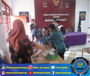 Deteksi Dini Penyalahgunaan Narkoba RUTAN Kelas IIB Barabai Kabupaten Hulu Sungai Tengah