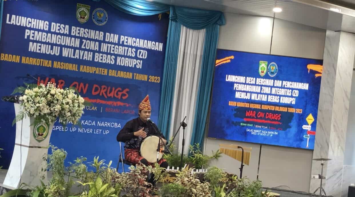 BNNK Balangan gelar Pagelaran Seni Madihin dan Teaterikal Puisi bentuk Lawan Narkoba