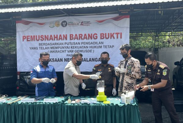 Pemusnahan Barang Rampasan yang telah mempunyai kekuatan hukum tetap (Inkracht)