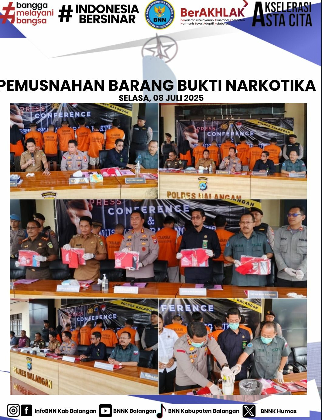 Pemusnahan Barang Bukti Narkotika