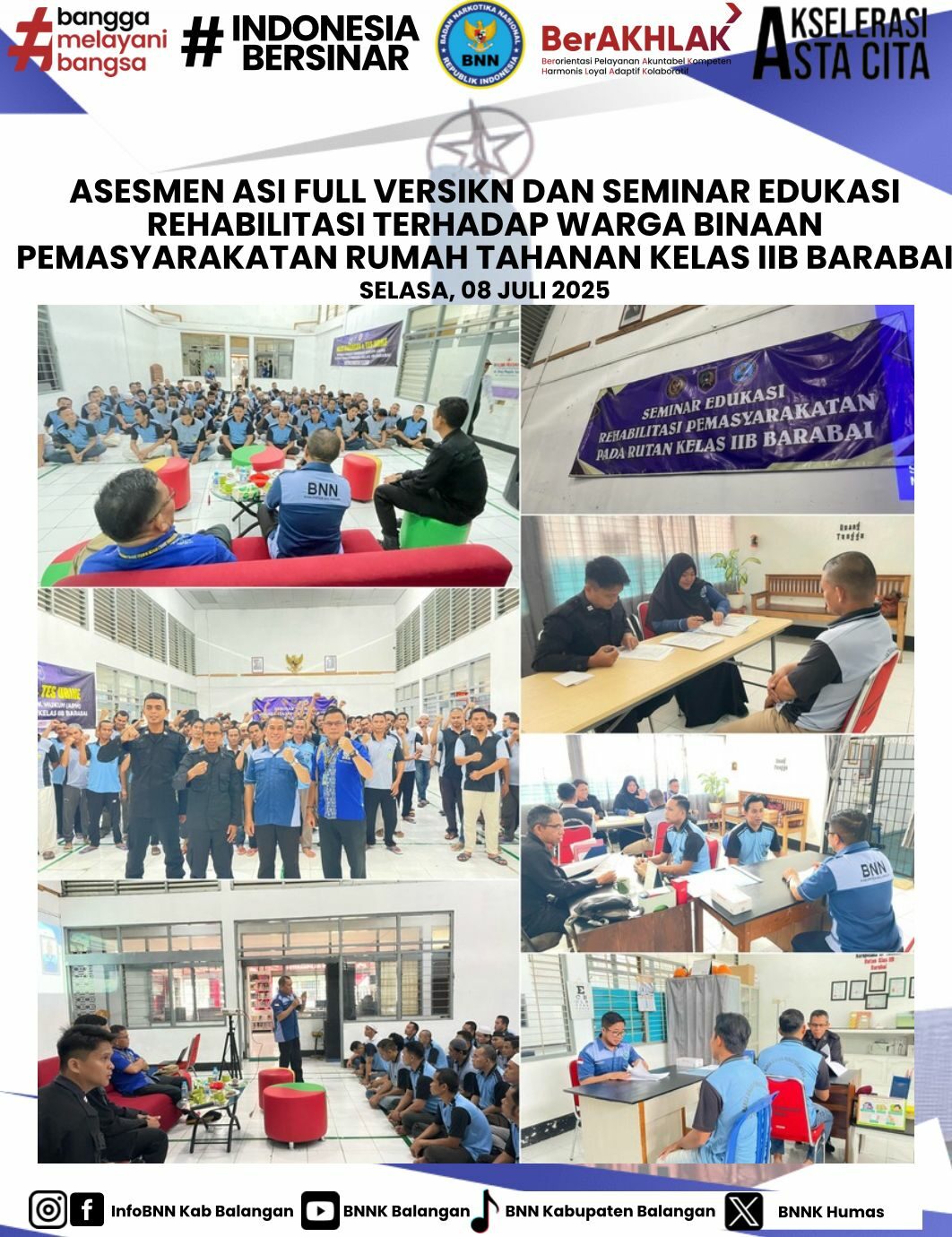 Asesmen ASI Full Version dan Seminar Edukasi Rehabilitasi kepada Warga Binaan Pemasyarakatan Asesmen ASI Full Version dan Seminar Edukasi Rehabilitasi kepada Warga Binaan Pemasyarakatan